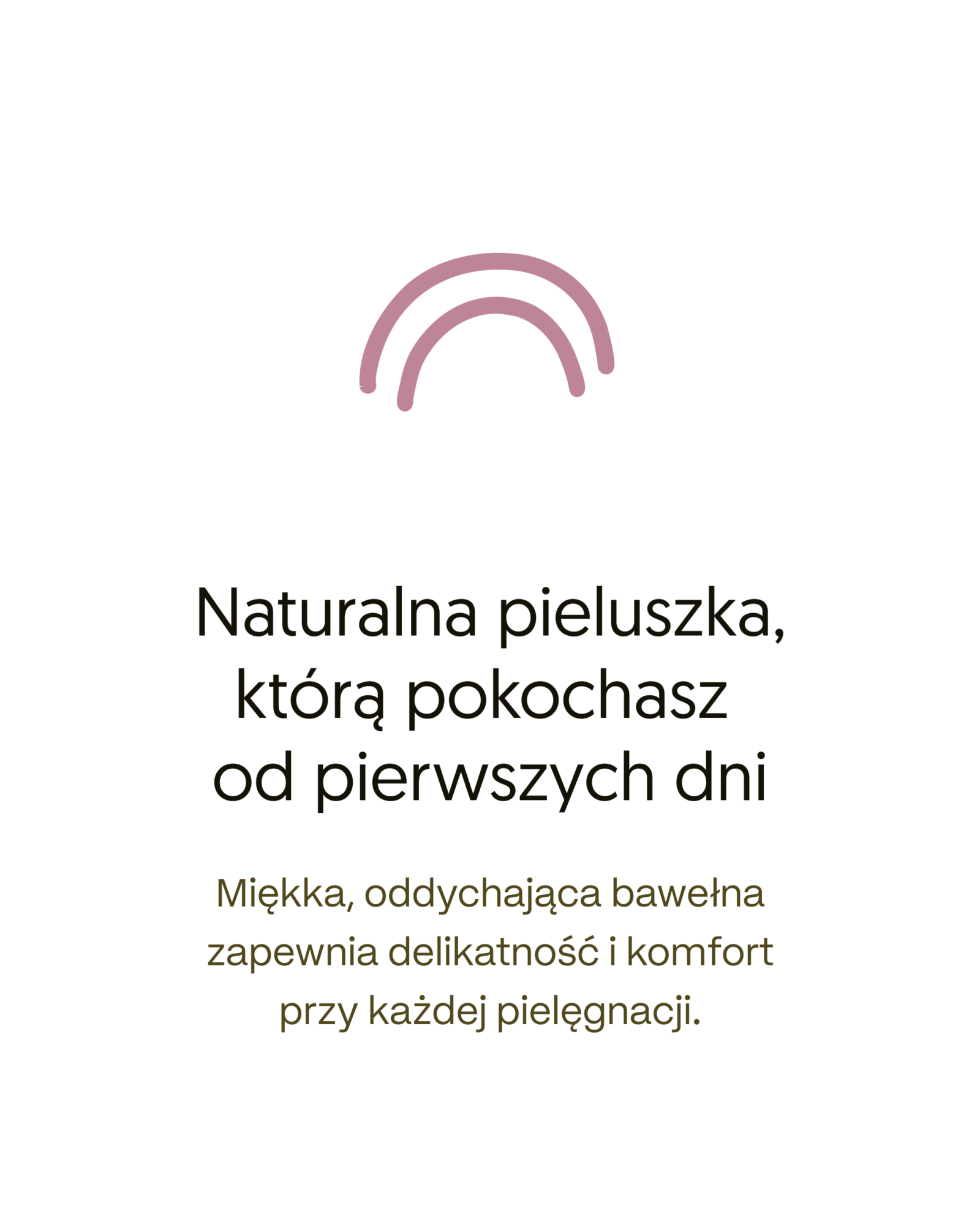 Plansza o codziennej pielęgnacji z naturalną pieluszką bawełnianą.